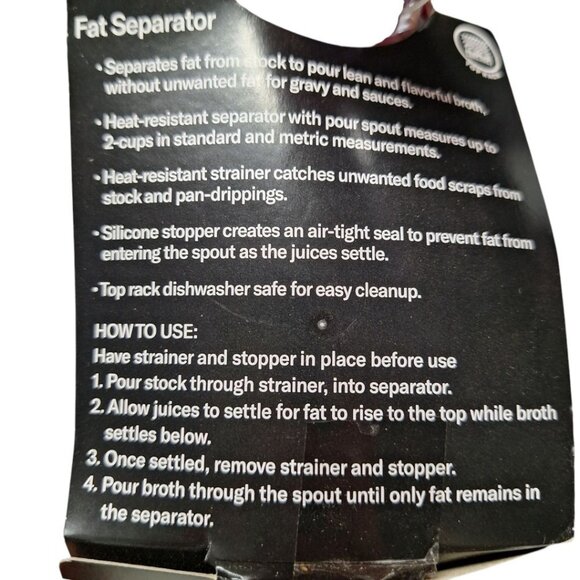 Good Cook Fat Separator Gravy Red 2 Cups Spout Strain Kitchen Gadget Stock - Picture 5 of 8